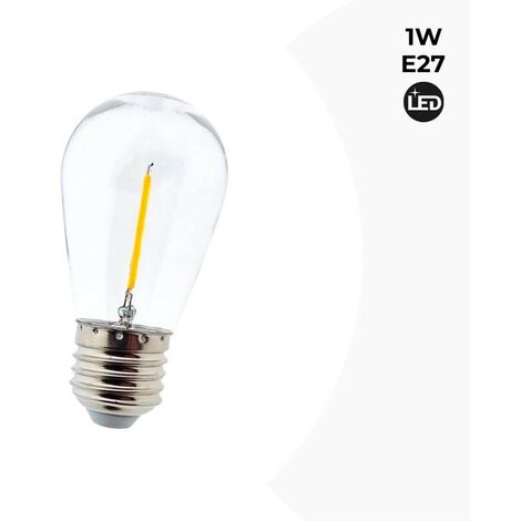 Ampoule LED E27 1W G45 transparente