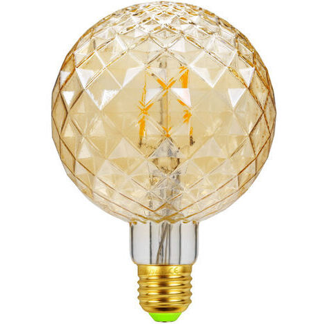 Ampoule LED Edison grand format à filament, style rétro, couleur or - Culot G95 - Lumière chaude - Décorative - Lumière chaude
