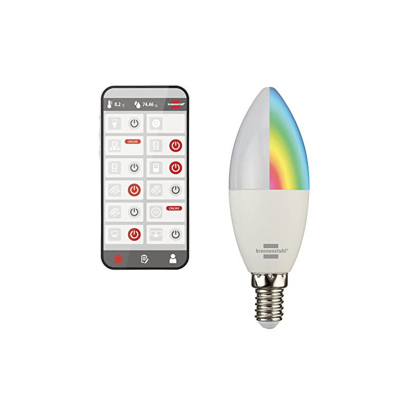 Ampoule à led cee 2021: g (a - g) smart connect E14 blanc froid, blanc chaud, rvb 1294870140 - Brennenstuhl
