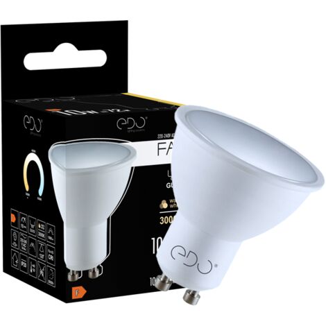 Ampoule LED FARI GU10 10W 3000K chaud 1000lm 120° Edo Solutions