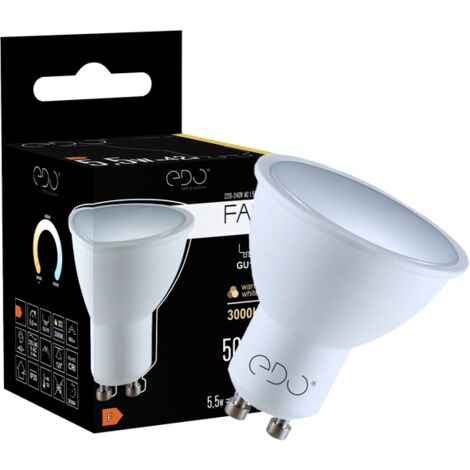 Ampoule LED FARI GU10 5,5W 3000K chaud 500lm 120° EDO777461 Edo Solutions