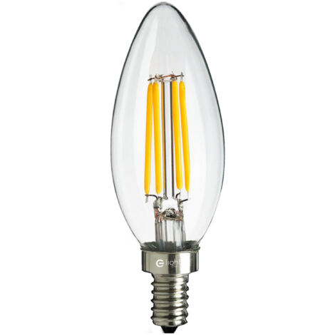 Ampoule LED filament 4W E14 bougie 3000K 470lm EkoLight