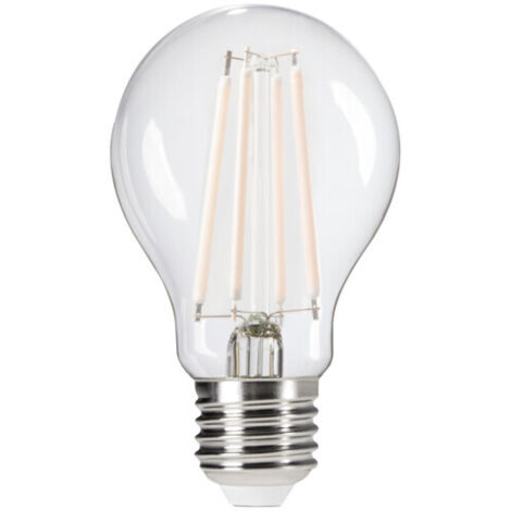 Ampoule LED Filament A60 – E27 – 8,5W – Blanc Chaud – Verre Transparent