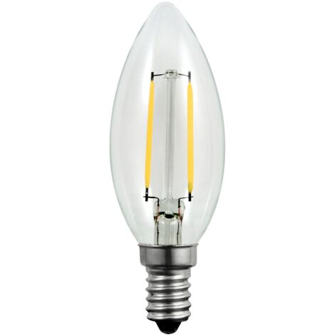Ampoule LED filament C35 E14 2W 230lm 3000K Polux