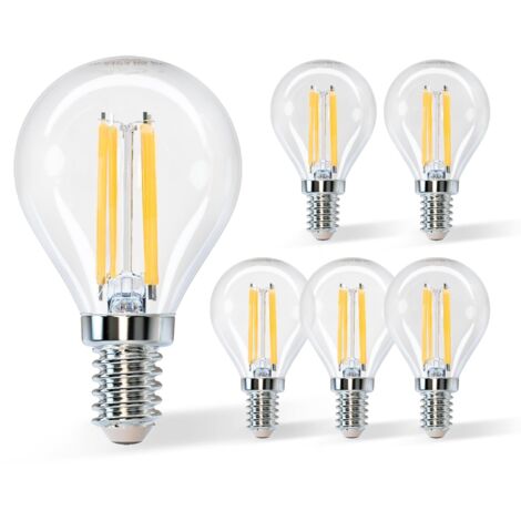 Ampoule LED Filament E14 Blanc Chaud 2700K,470LM,4W Equivalent à Ampoule Incandescente 40W,G45,Angle de 360º, Non-dimmable, Lot de 5