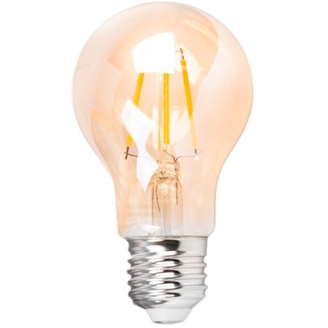 Ampoule LED filament E27 A60 ambrée vintage - Dimmable - 4W