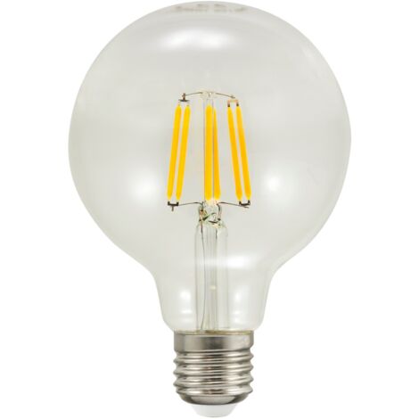 Ampoule LED Filament G95 E27 1055 lm 3000K Polux Platinum