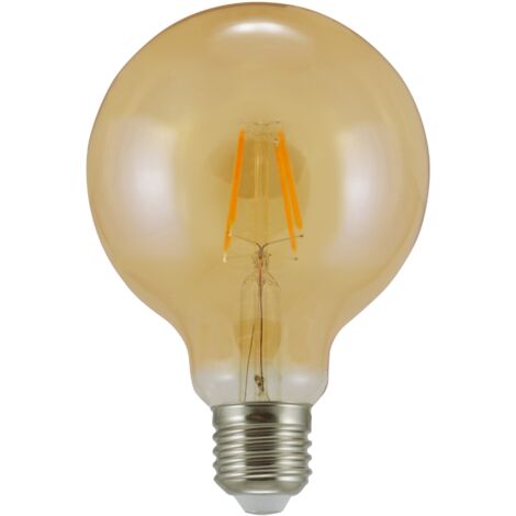 Ampoule LED filament G95 E27 2000K 350lm ambre Polux