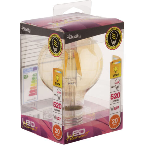 Ampoule led filament ambrée ST64 4W E27 345 lm - Elexity