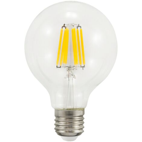 Ampoule LED filament globe G80 E27 810lm 3000K Polux