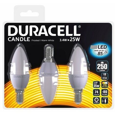 Ampoule Led Flamme 3.4w / 25w Douille E14 Depolie 3pièces - Duracell