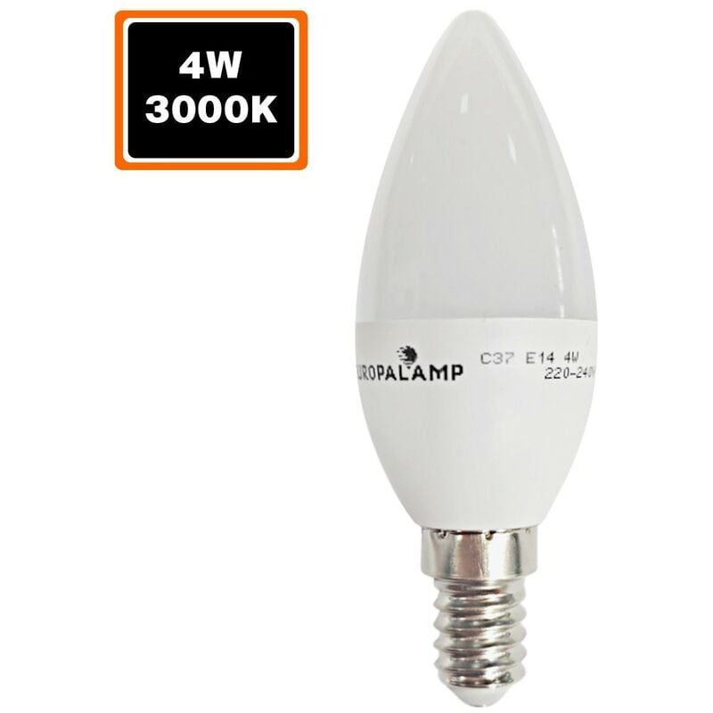Image of Ampoule led flamme E14 4W 3000K Haute Luminosité
