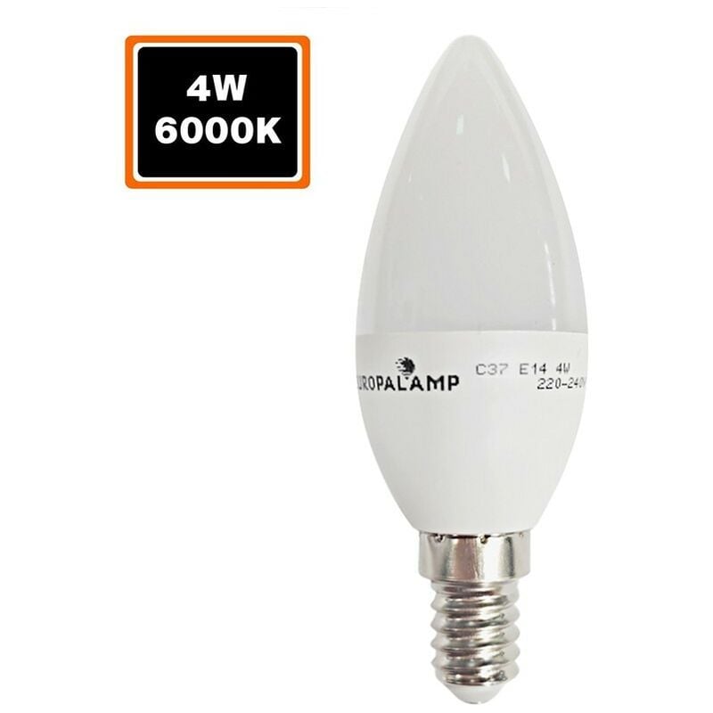 Europalamp - Ampoule led flamme E14 4W 6000K Haute Luminosité