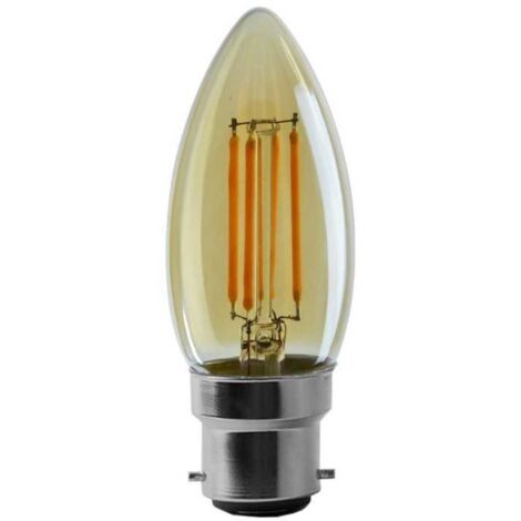 Ampoule Led Flamme Filament Doré 4 watt (éq. 42 Watt) Culot B22