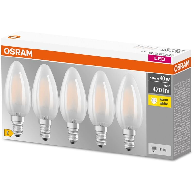 

Classic - Lámpara LED (4 W, E14, A++, 470 lm, Blanco cálido) - Osram