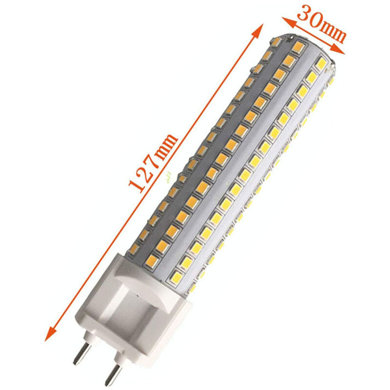 Ampoule LED G12 15W blanc froid 6000K 2835 SMD 85-265V lampe maïs 150W remplacement halogène 2-pack RÉUTILISABLE