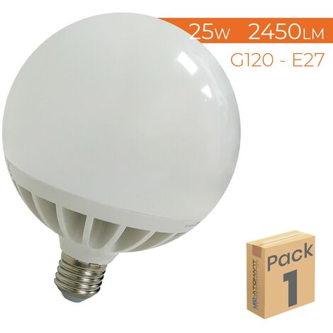 Ampoule LED G120 E27 25W 2450LM | Blanc froid 6500K - Pack 1 pce. - Blanc froid 6500K