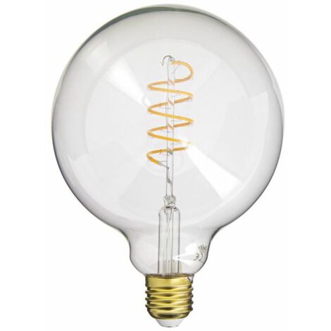 Ampoule LED G125, culot E27, 4W cons. (28W eq.), lumière blanc chaud