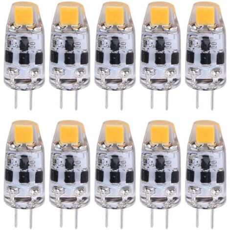 Ampoule LED G4 2W Équivalente 20W Halogène Blanc Chaud 12V-24V AC/DC Lot de 10 Pièces