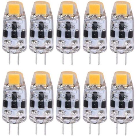 Ampoule LED G4 2W Équivalente 20W Halogène Blanc Chaud 12V-24V AC/DC Lot de 10 Pièces