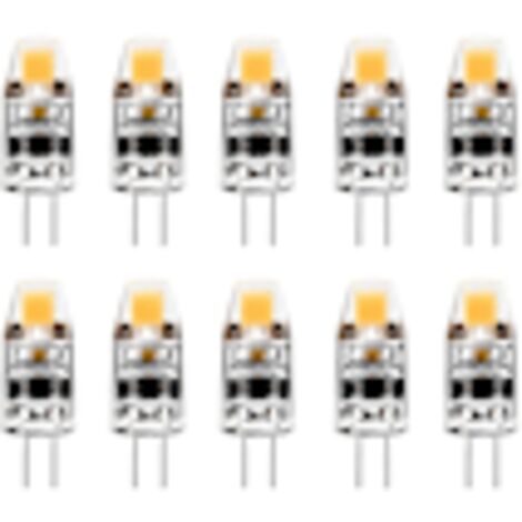 Ampoule LED G4 2W, équivalente à une ampoule halogène G4 20W, culot G4, alimentation AC/DC 12-24V, blanc froid, lot de 10.