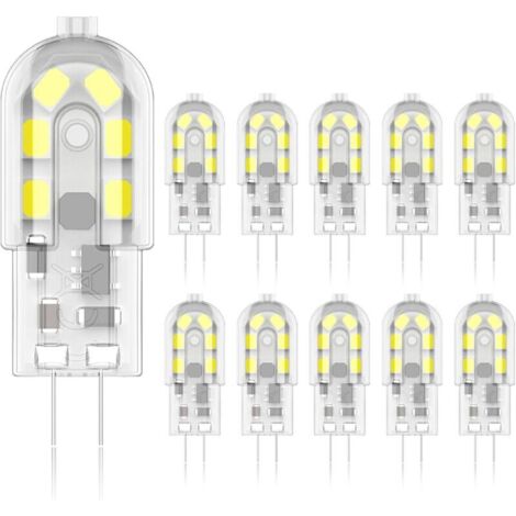 Ampoule LED G4 3W, lumière neutre 4000K, 24 perles, 12V AC/DC - paquet de 10
