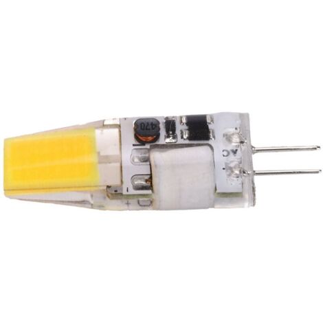 Ampoule LED G4 COB 5W 600LM 12V AC/DC pour lustre et plafonnier, lumière naturelle 4000‑4500K, dimensions 4.2x1.3cm