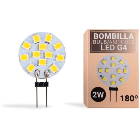Ampoule LED G4 plate bi-pin 2W - 12V AC/DC - Blanc Neutre