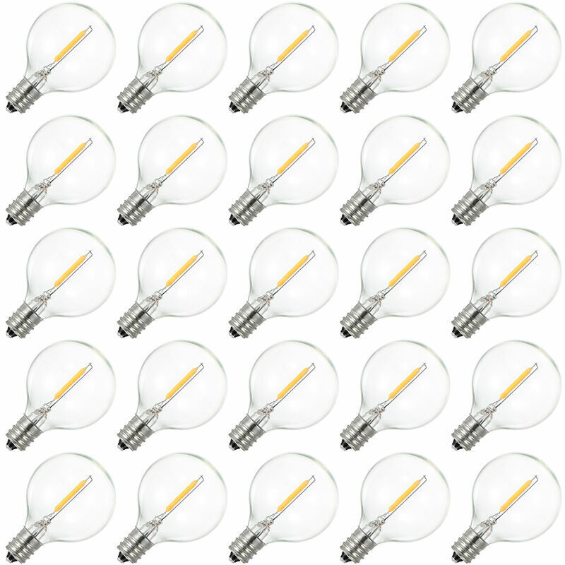 Ampoule led G40 à globe AC230V, base E12, résistante à l'eau IP44, blanc chaud, idéale pour la décoration de maison, fêtes, mariages. - Ulisem