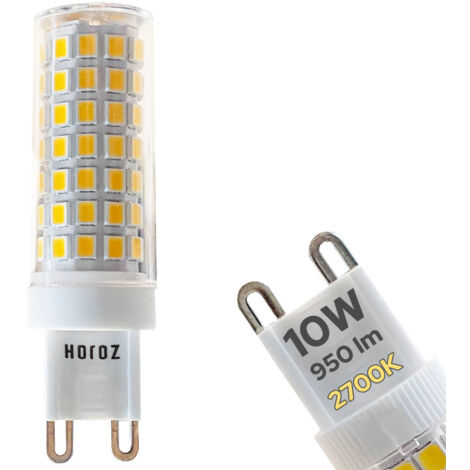 Ampoule LED G9 10W 950lm 2700K HOROZ PETA capsule LED blanc chaud 230V