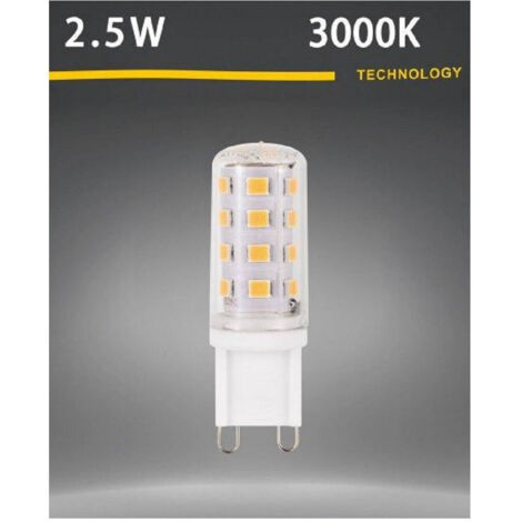 Ampoule Led G9 2,5 W, Tube, Lumière Chaude, Froide, Naturelle, 250 Lm, G9-2,5 W