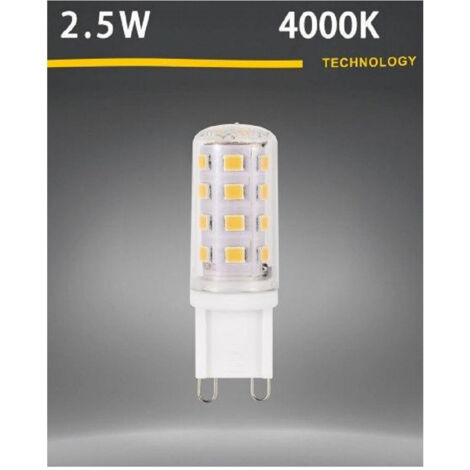 Ampoule Led G9 2,5 W, Tube, Lumière Chaude, Froide, Naturelle, 250 Lm, G9-2,5 W