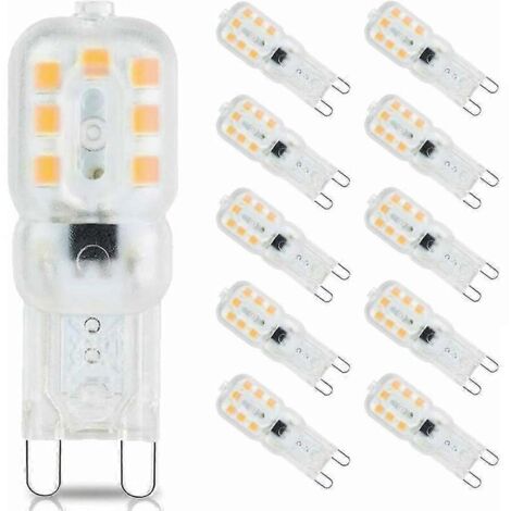 Ampoule LED G9 3000k Blanc chaud, mini ampoules LED G9 3w, E [DB]-AquaForge