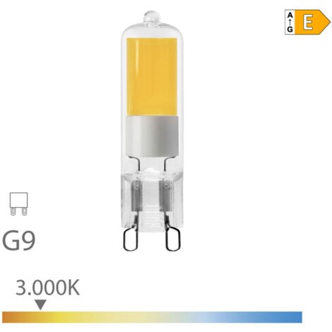 TASMOR Ampoule LED G9 Blanc Chaud, Ampoule G9 LED 5W Equivalent 50W  Halogène Lampe, 550Lm, LED G9 3000K, AC 220-240V, Non Dimmable, Sans