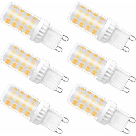 Ampoule LED G9 5W Blanc Chaud, G9 LED Blanc Chaud pour Appliques Intérieures, Lustres, Non Dimmable, Lot de 6