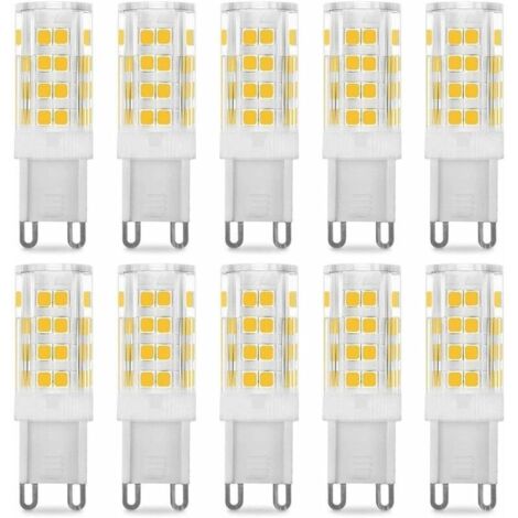 Ampoule LED G9 5W, Equivalent 40W , Blanc Chaud 3000k, 220-240V, 360° angle de faisceau, Pack de 10