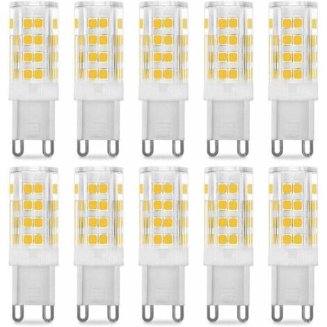 Ampoule LED G9 5W, Equivalent 40W , Blanc Chaud 3000k, 220-240V, 360° angle de faisceau, Pack de 10