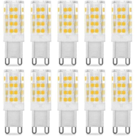 Ampoule LED G9 5W, Equivalent 40W , Blanc Chaud 3000k, 220-240V, 360° angle de faisceau, Pack de 10