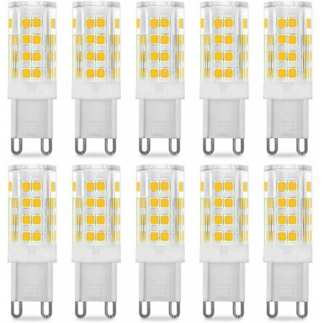Ampoule LED G9 5W, Equivalent 40W , Blanc Chaud 3000k, 220-240V, 360° angle de faisceau, Pack de 10,dolaso