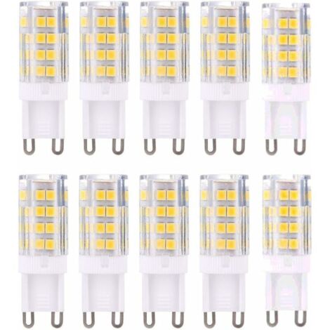 Ampoule LED G9 5W, Equivalent 40W , Blanc Chaud 3000k, 220-240V, Non dimmable, Pack de 10[Classe énergétique A+]