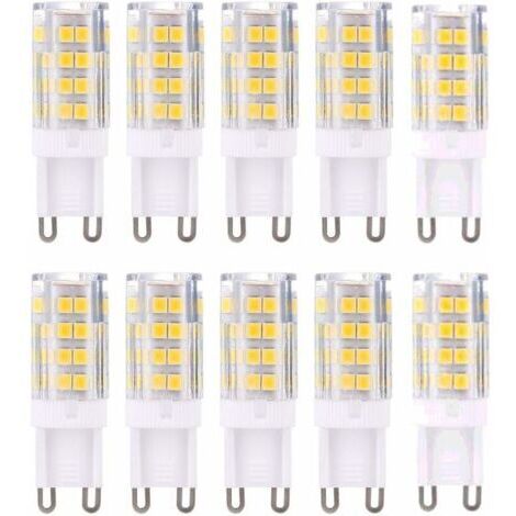 Ampoule LED G9 5W, Equivalent 40W , Blanc Chaud 3000k, 220-240V, Non dimmable, Pack de 10[Classe énergétique A+]