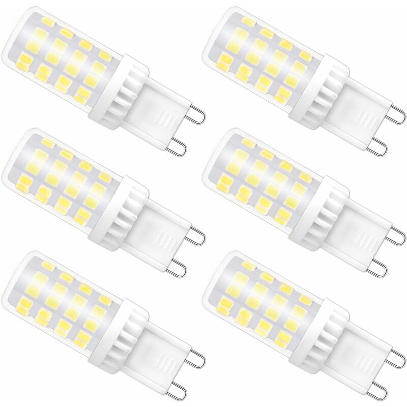 Ersandy - Ampoule led G9 Non dimmable, 4W Équivalent à 40W Halogène Lumière, Blanc Froid 6000K, 480LM, Lampe led G9 220V, 360°Larges Angle de