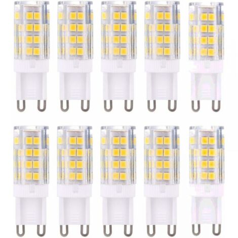 Ampoule LED G9, lumière neutre, 5 W, équivalent à une ampoule halogène de 40 W, 420 lumens, non variable, lot de 10 [Classe énergétique A+]