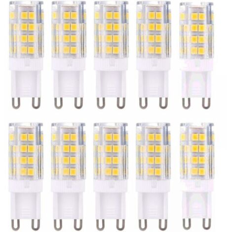 Ampoule LED G9, lumière neutre, 5 W, équivalent à une ampoule halogène de 40 W, 420 lumens, non variable, lot de 10 [Classe énergétique A+]