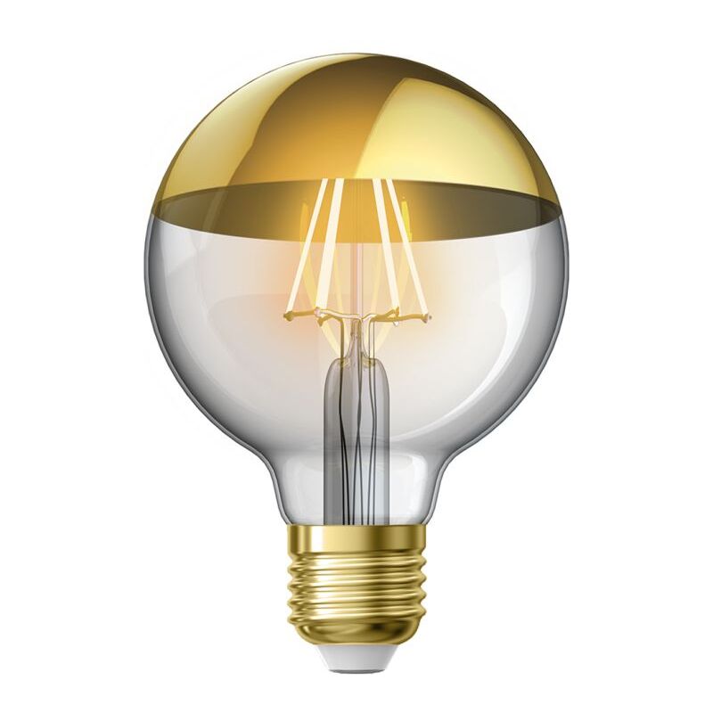 Ampoule LED G95 - culot E27 - vintage gold cover 