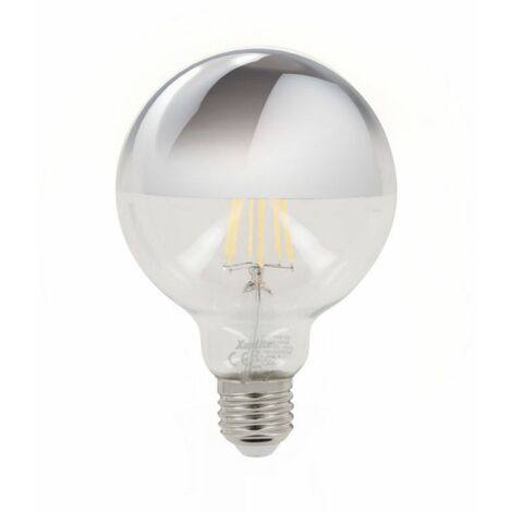 Ampoule LED G95 Silver, culot E27, 8W cons. (60W eq.), 850 lumens, lumière blanc chaud