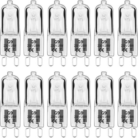 Ampoule LED G9,Ampoule Halogene G9 28W 230V, 350LM 2700K Blanc Chaud Dimmable, G9 Ampoules Capsule, pour Lustres, Lampes de Paysage, Appliques Murales, éclairage d'armoire, Lot de 10