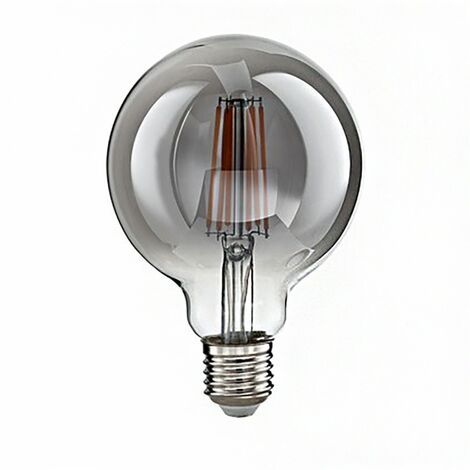 Ampoule déco filament LED XXL dimmable E27 ORGANIC en verre fumé noir  Ø16.5cm