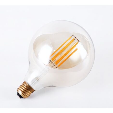 Ampoule LED globe à filament E27 G125 - 8W - Blanc Chaud