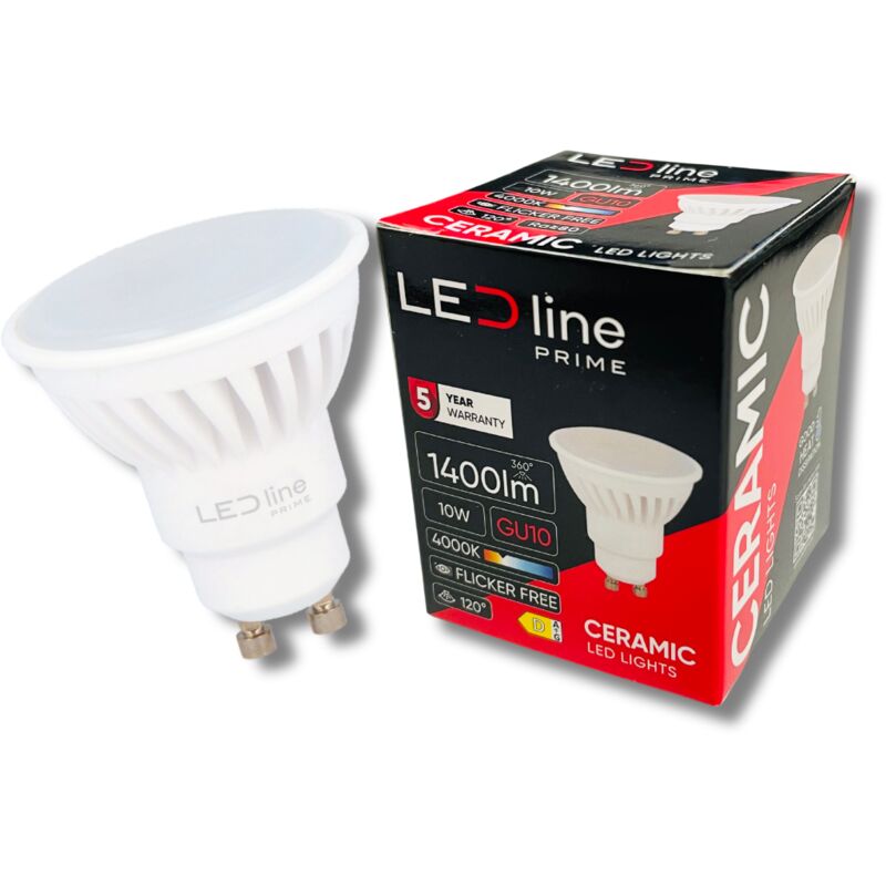 Led Line - Ampoule led GU10 10W 2700K chaude 1400lm Céramique strong prime